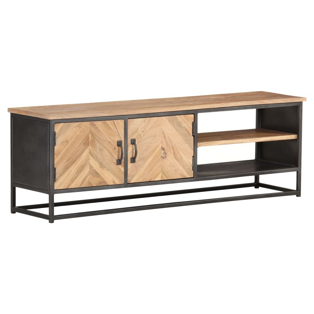 Meuble TV 120x30x40 cm Bois d'acacia massif - XIOS