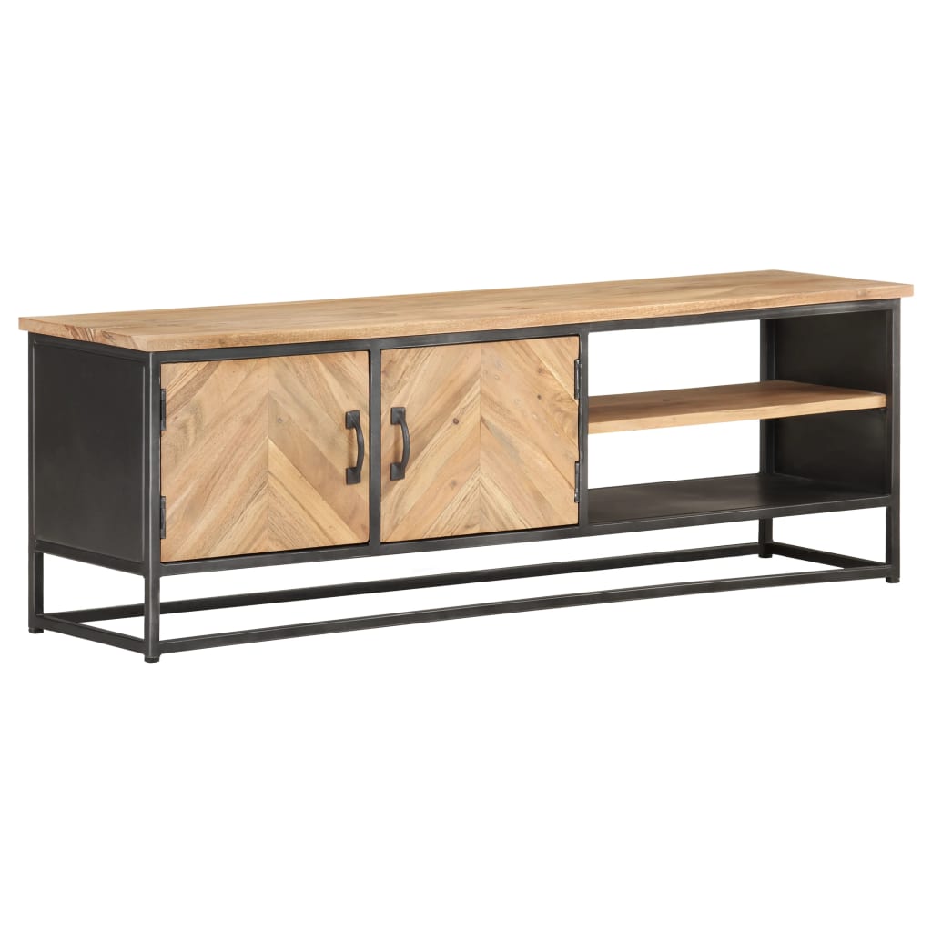 Meuble TV 120x30x40 cm Bois d'acacia massif - XIOS