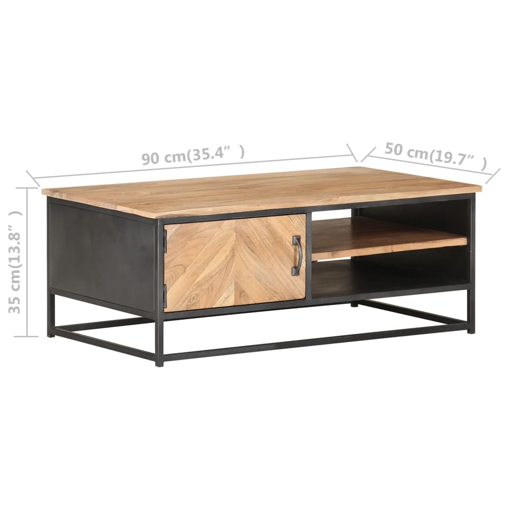 Table basse 90x50x35 cm Bois d'acacia massif - XIOS