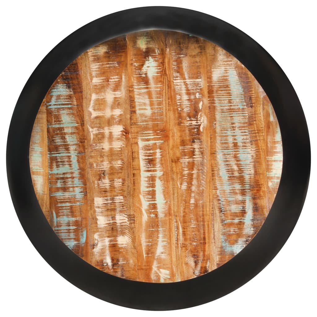 Table basse Noir 68x68x30 cm Bois de récupération solide - XIOS