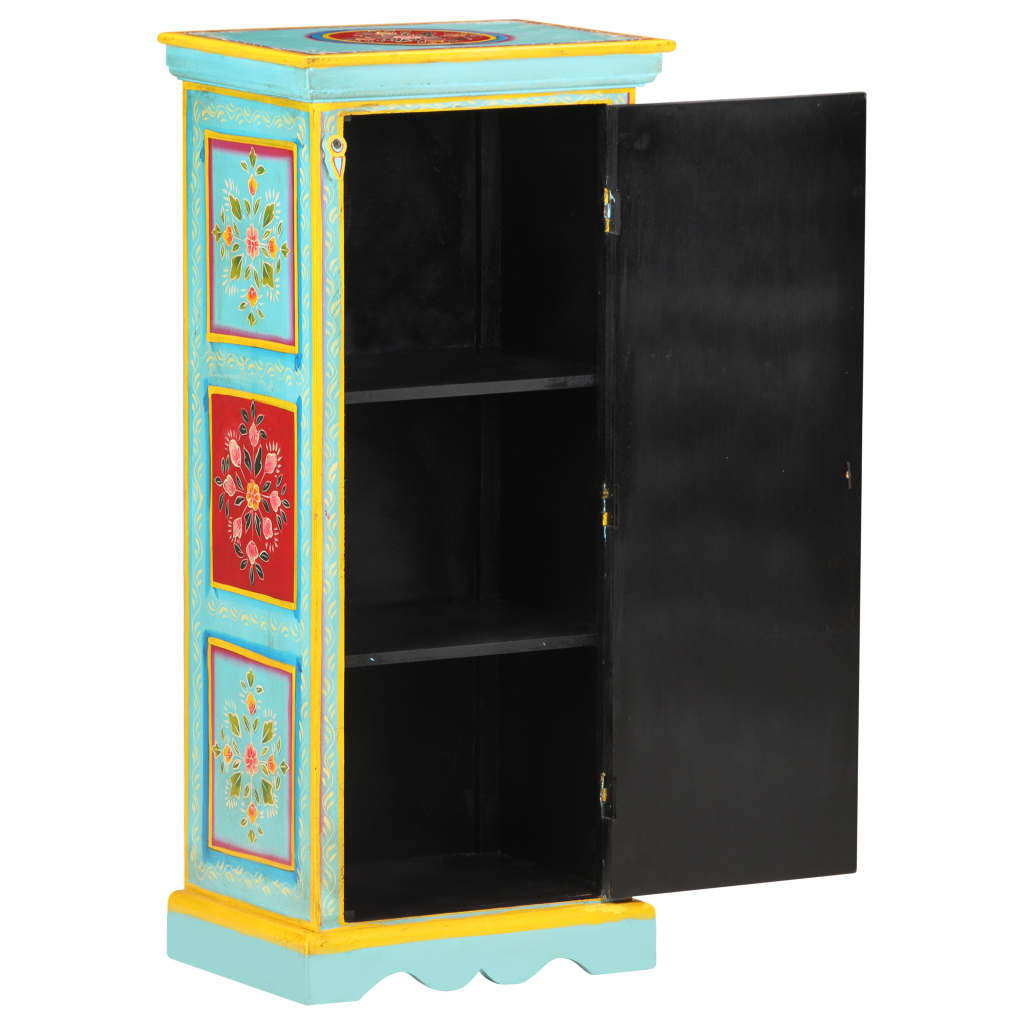 Buffet peint à la main 40x30x90 cm Bois de manguier solide