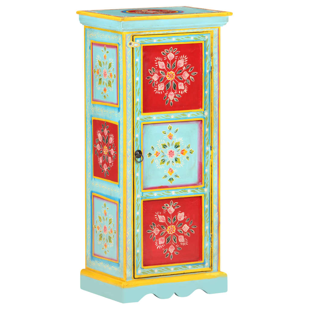 Buffet peint à la main 40x30x90 cm Bois de manguier solide
