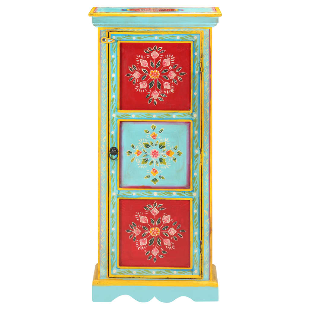 Buffet peint à la main 40x30x90 cm Bois de manguier solide