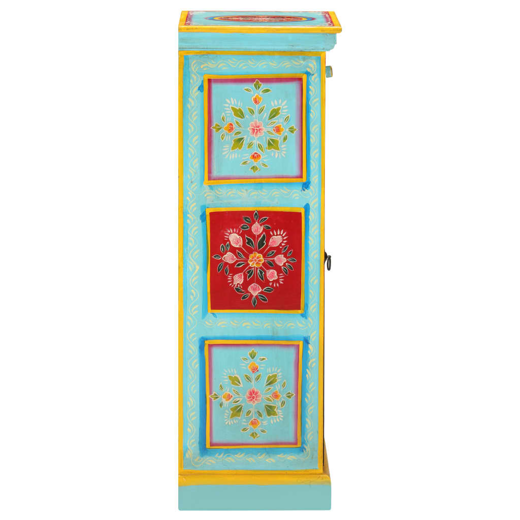 Buffet peint à la main 40x30x90 cm Bois de manguier solide