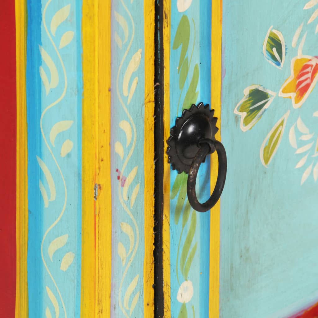 Buffet peint à la main 40x30x90 cm Bois de manguier solide - XIOS