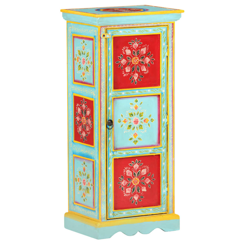 Buffet peint à la main 40x30x90 cm Bois de manguier solide
