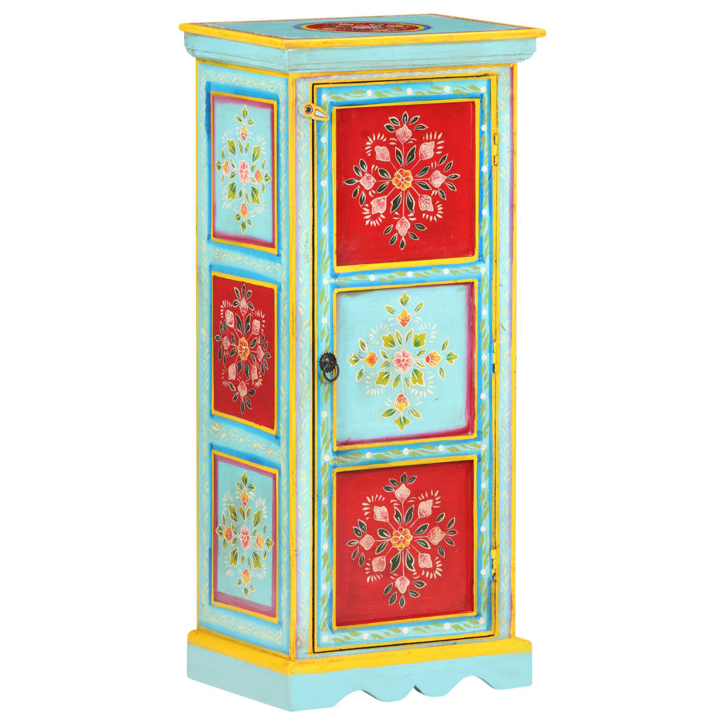 Buffet peint à la main 40x30x90 cm Bois de manguier solide