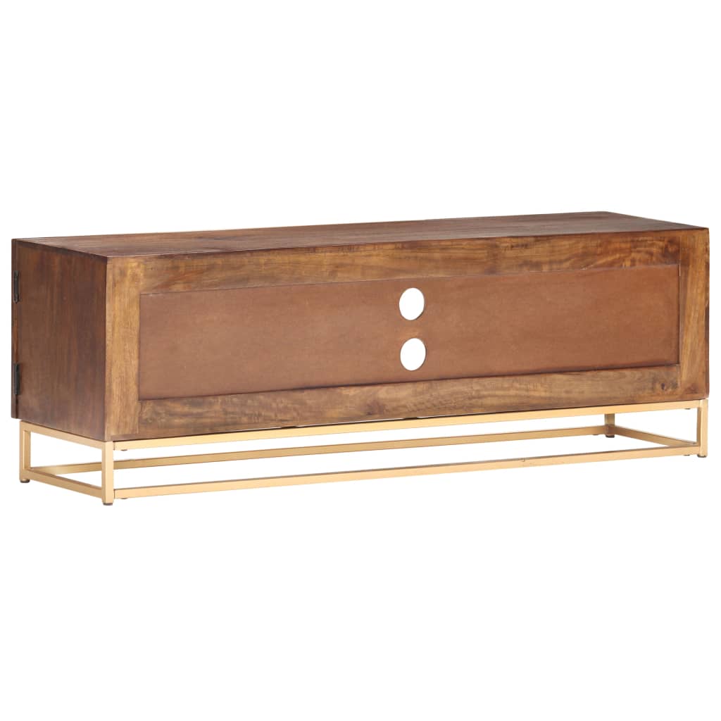 Meuble TV 124 x 29 x 45 cm en bois de manguier massif - XIOS