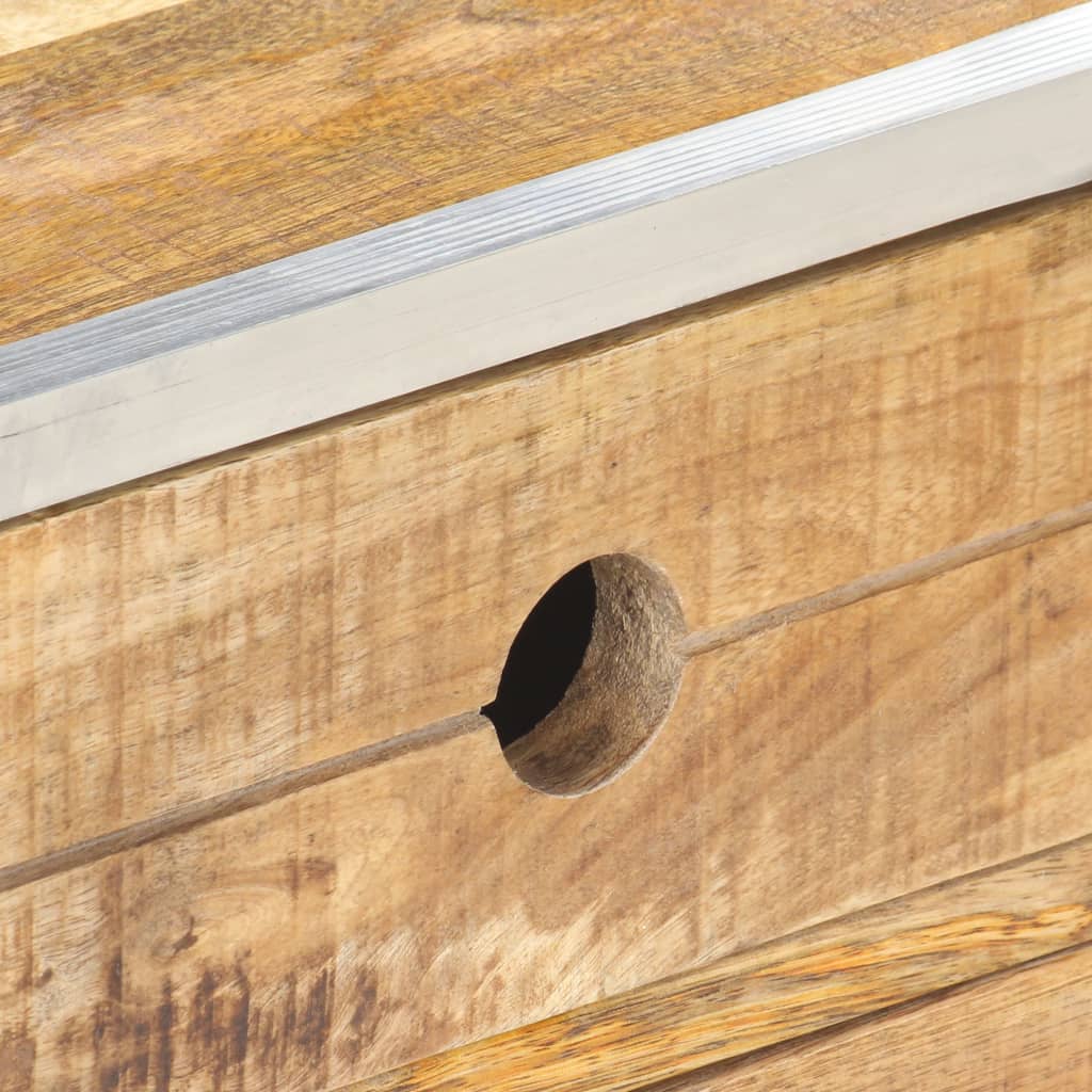 Table basse 89x59x33 cm Bois massif de manguier brut - XIOS