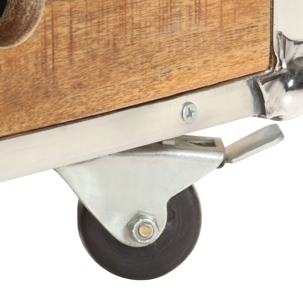 Table basse 89x59x33 cm Bois massif de manguier brut - XIOS