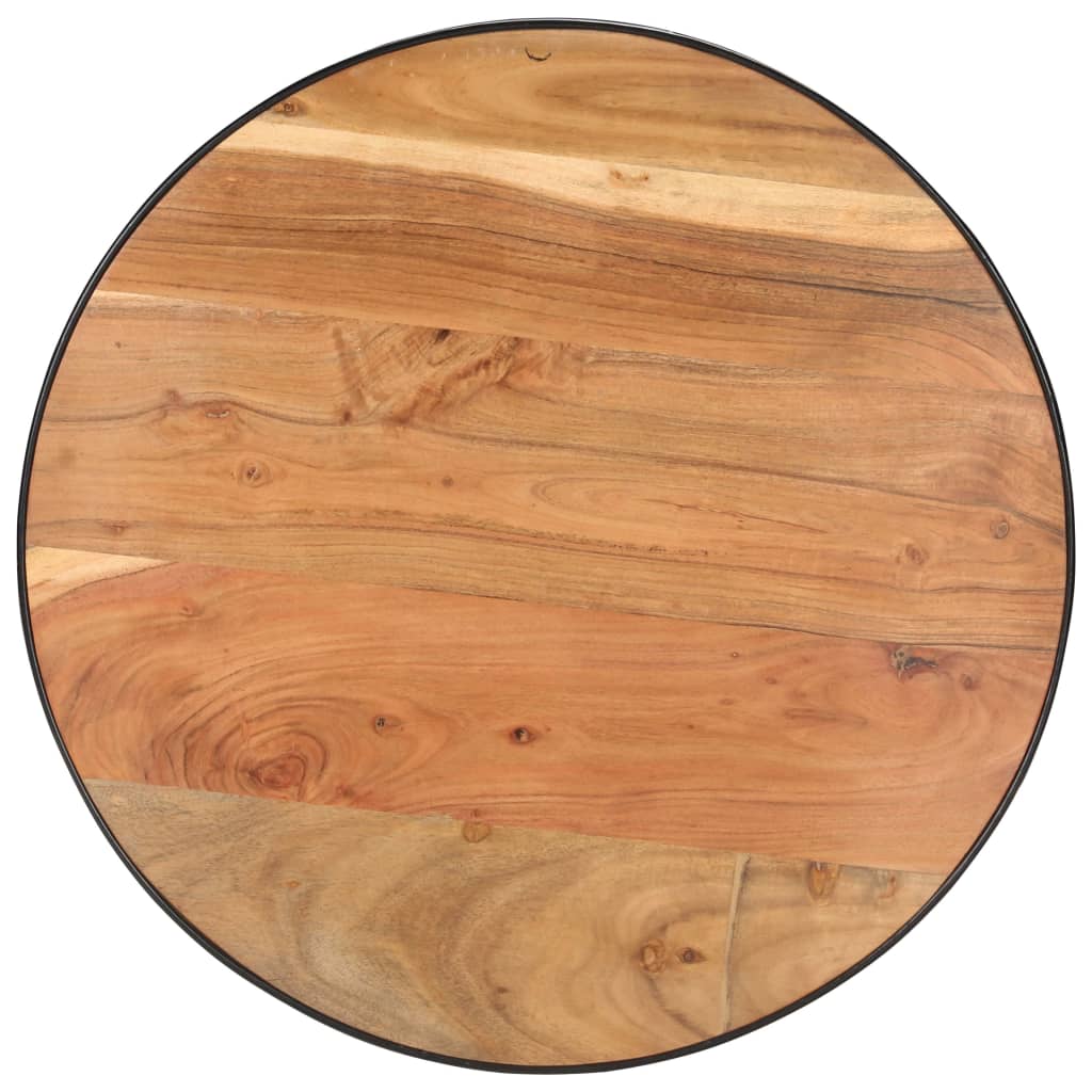 Table basse Noir 68x68x36 cm Bois d'acacia massif - XIOS