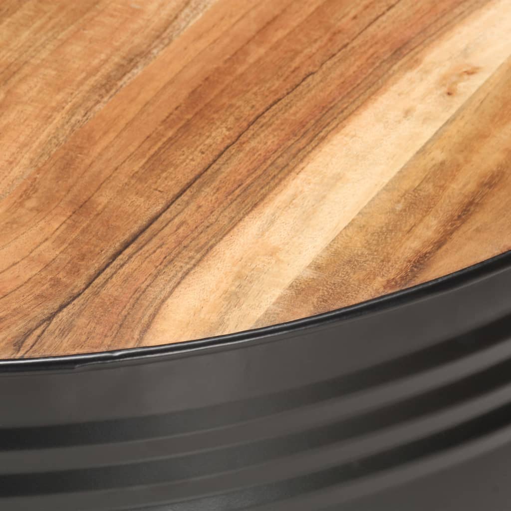 Table basse Noir 68x68x36 cm Bois d'acacia massif - XIOS