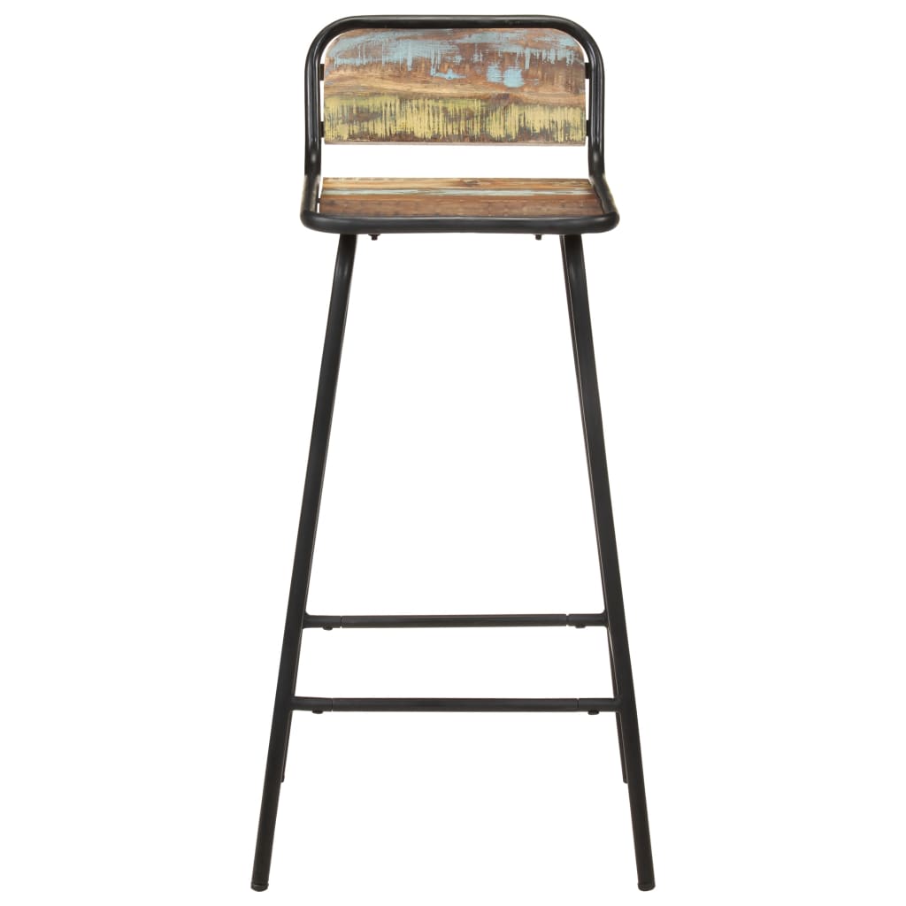 Chaises de bar lot de 4 bois de récupération solide