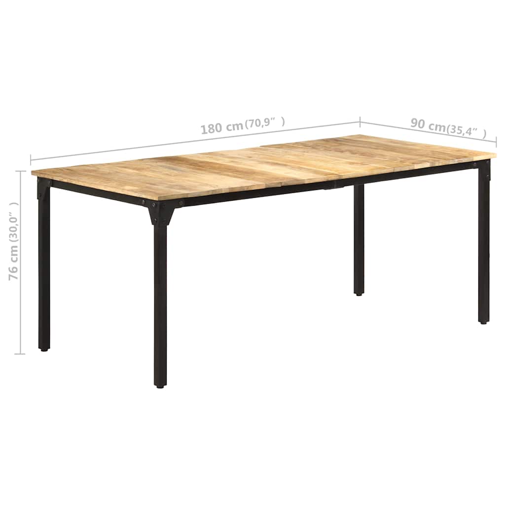 Table à manger 180x90x76 cm Bois de manguier brut - XIOS