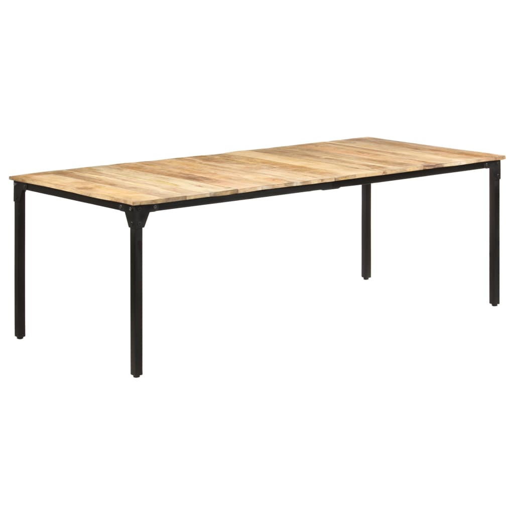 Table de salle à manger 220x100x76 cm Bois de manguier brut