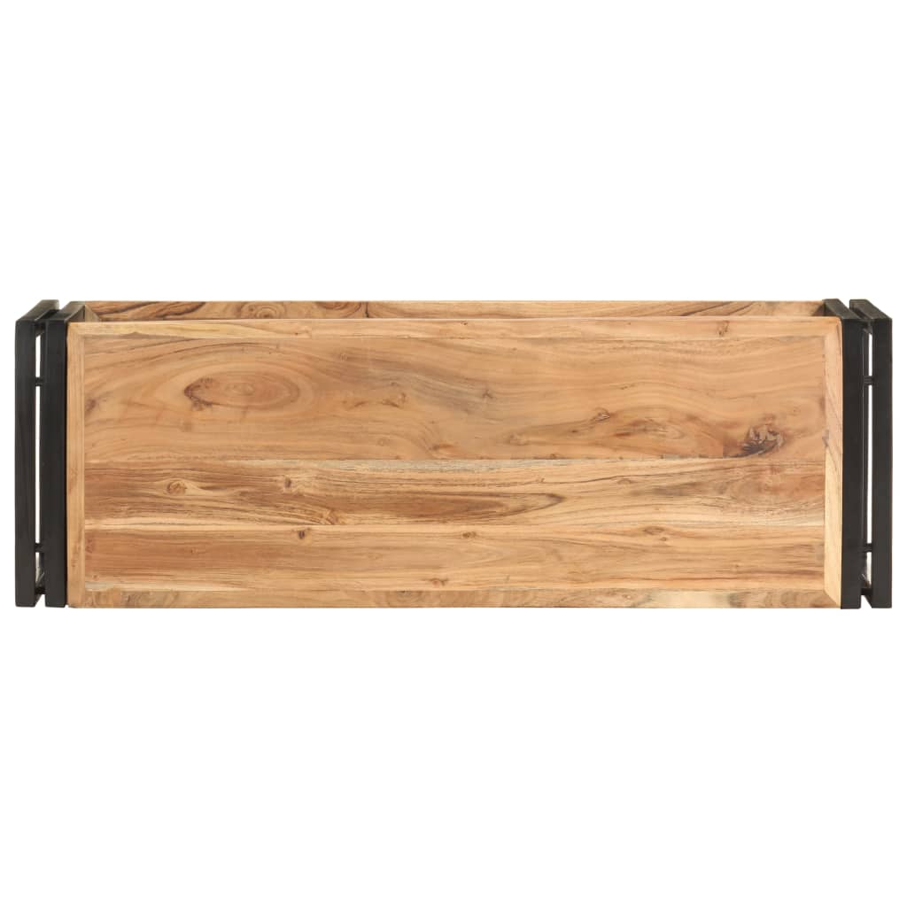 Meuble TV 90x30x40 cm Bois d'acacia solide - XIOS
