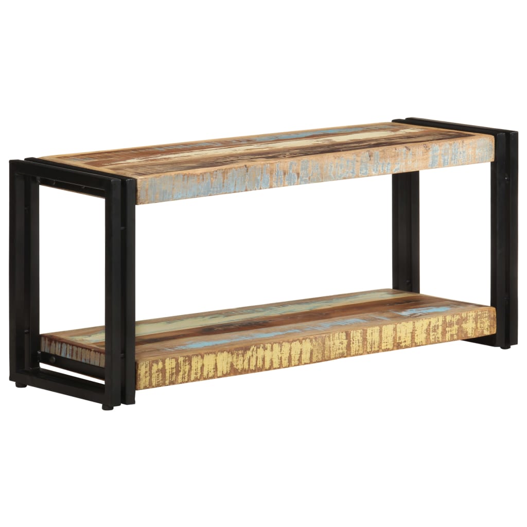 Meuble TV 90x30x40 cm Bois de récupération massif - XIOS