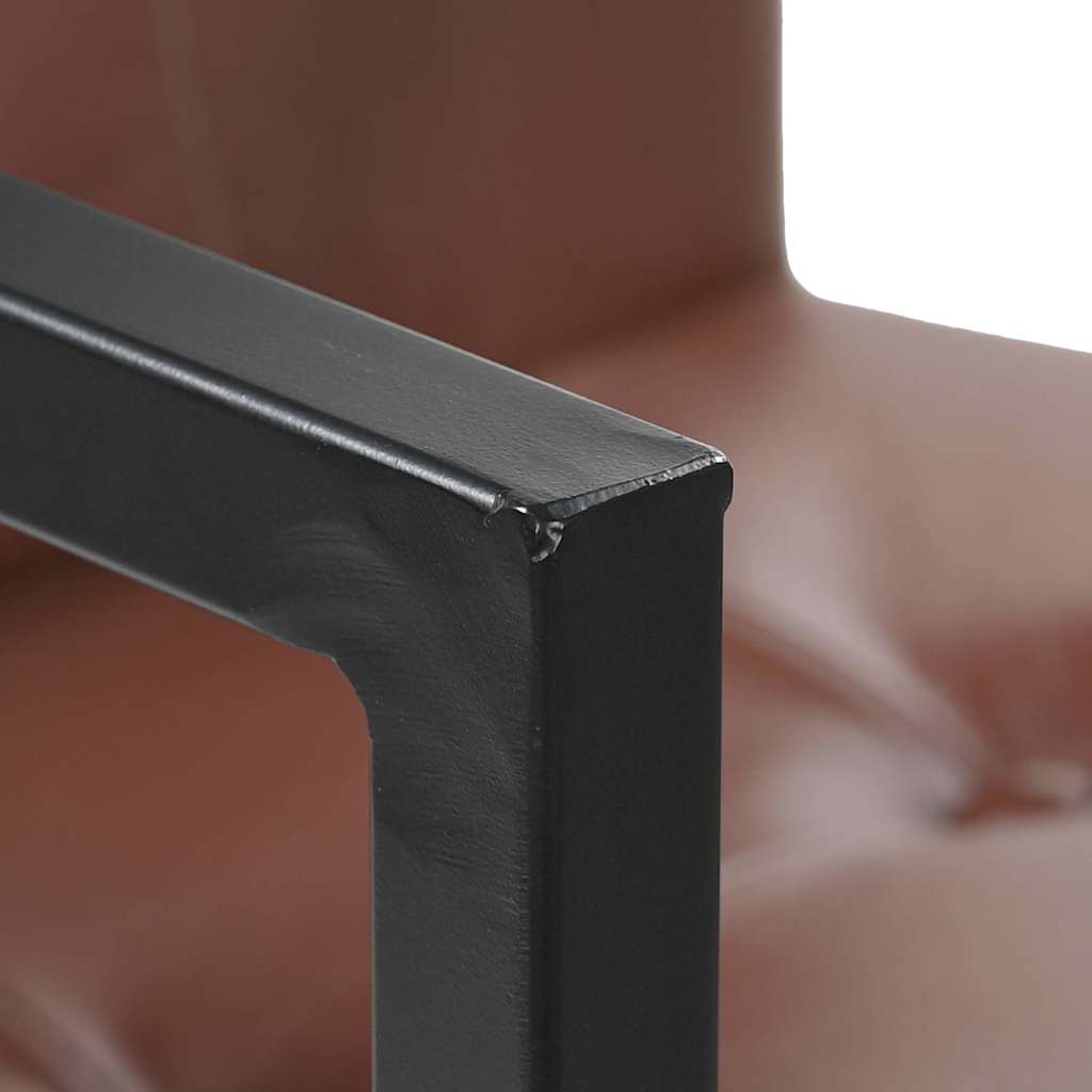 Chaises à manger cantilever lot de 2 marron cuir véritable - XIOS