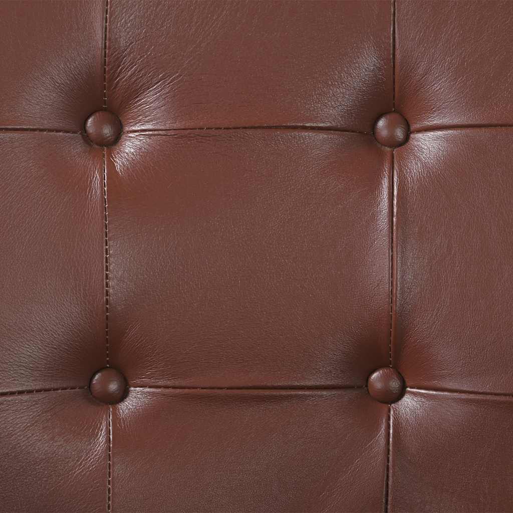 Chaises à manger cantilever lot de 2 marron cuir véritable - XIOS