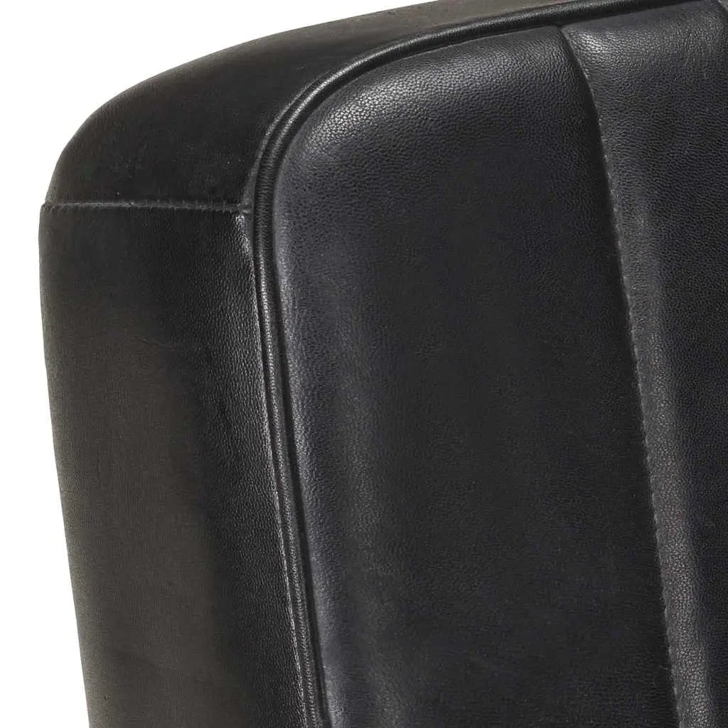 Chaise de canapé cantilever noir cuir véritable - XIOS