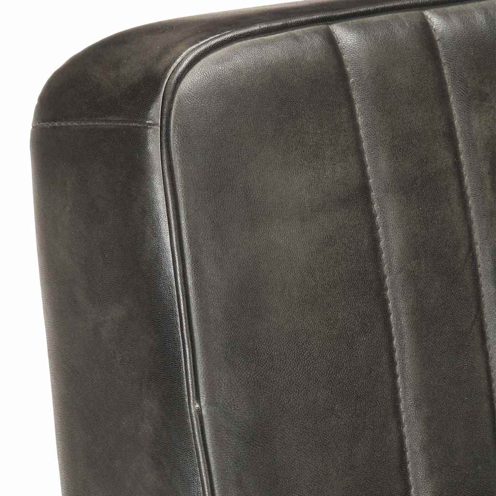 Chaise de canapé cantilever gris délavé cuir véritable