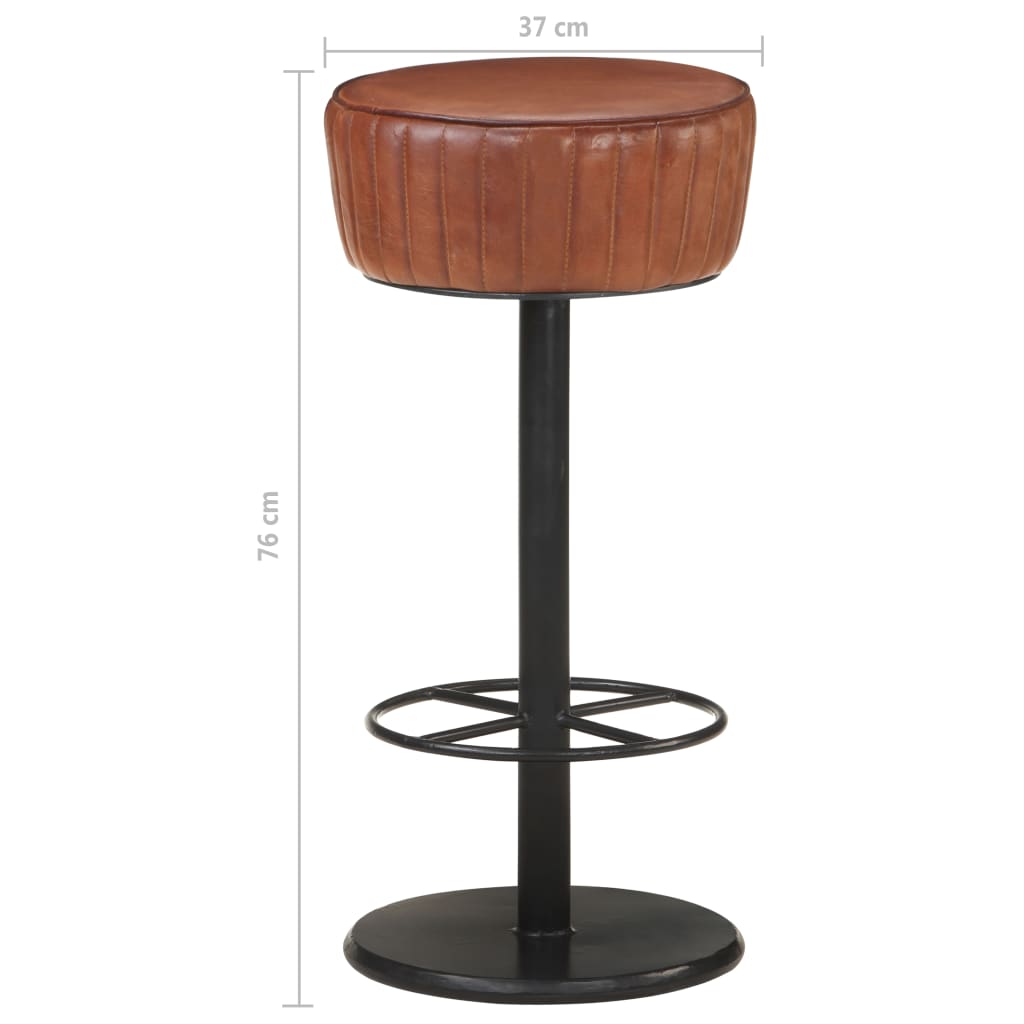 Tabouret de bar Marron Cuir véritable - XIOS