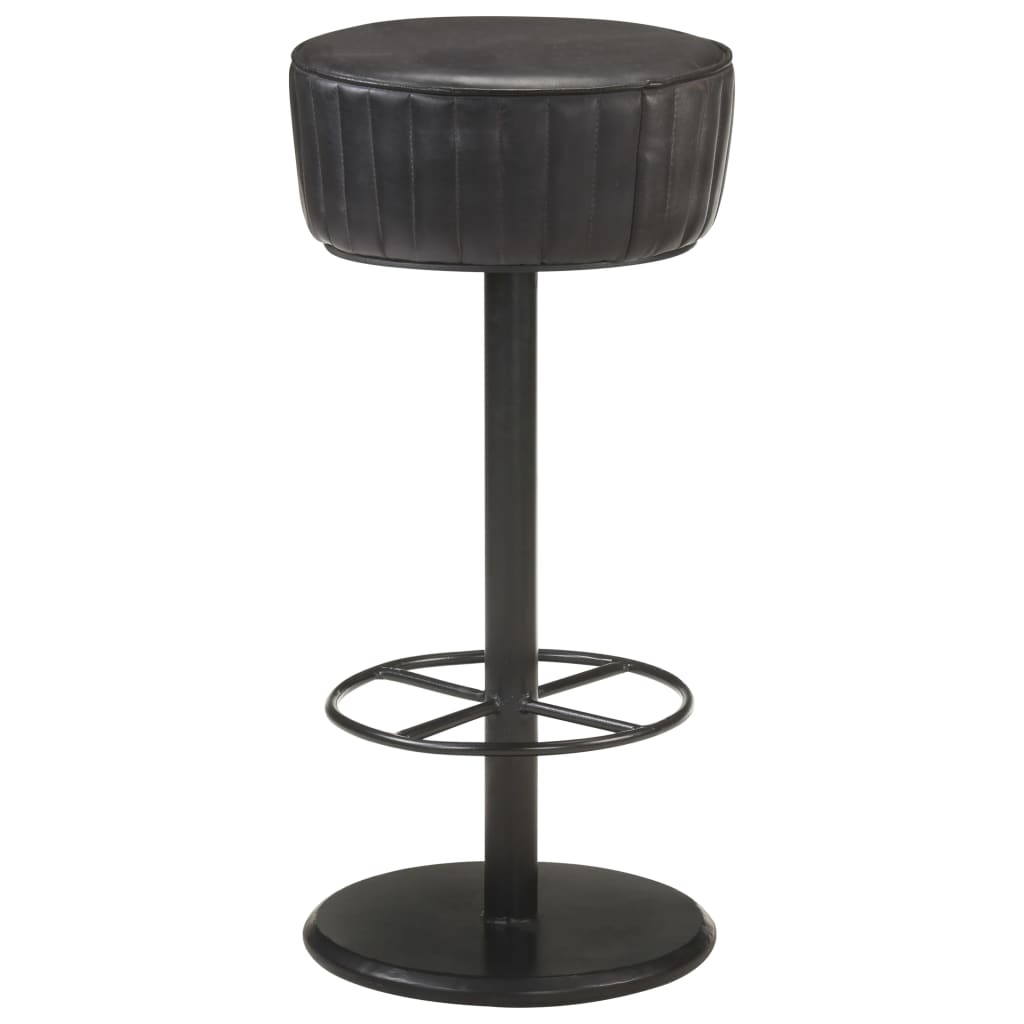 Tabouret de bar Noir Cuir véritable - XIOS