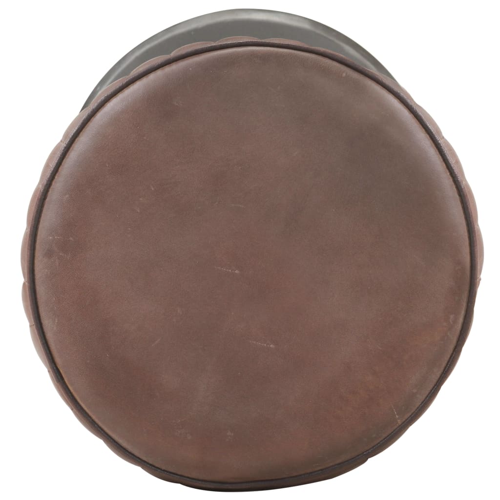 Tabouret de bar Marron Cuir véritable - XIOS