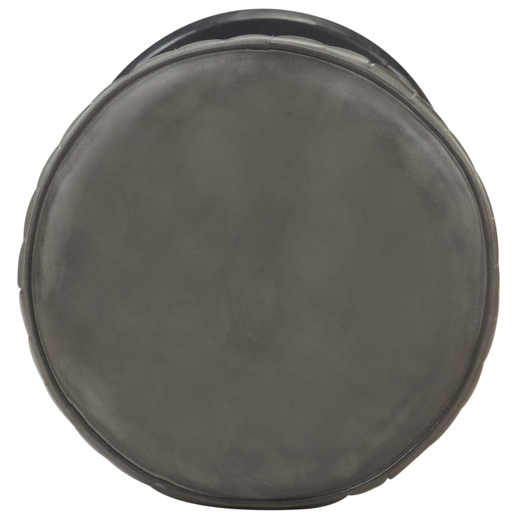 Tabouret de bar Gris Cuir véritable - XIOS