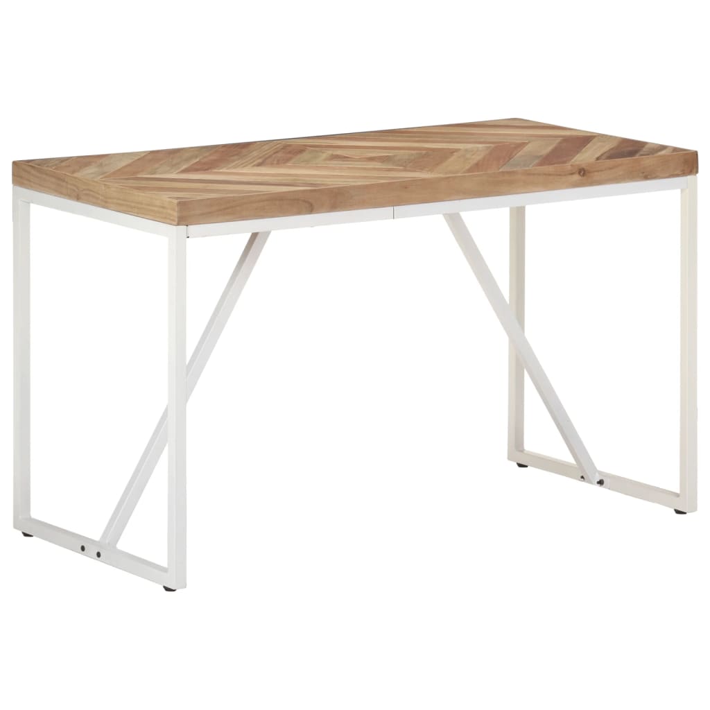 Table à manger 120x60x76 cm Bois massif d'acacia et de manguier - XIOS
