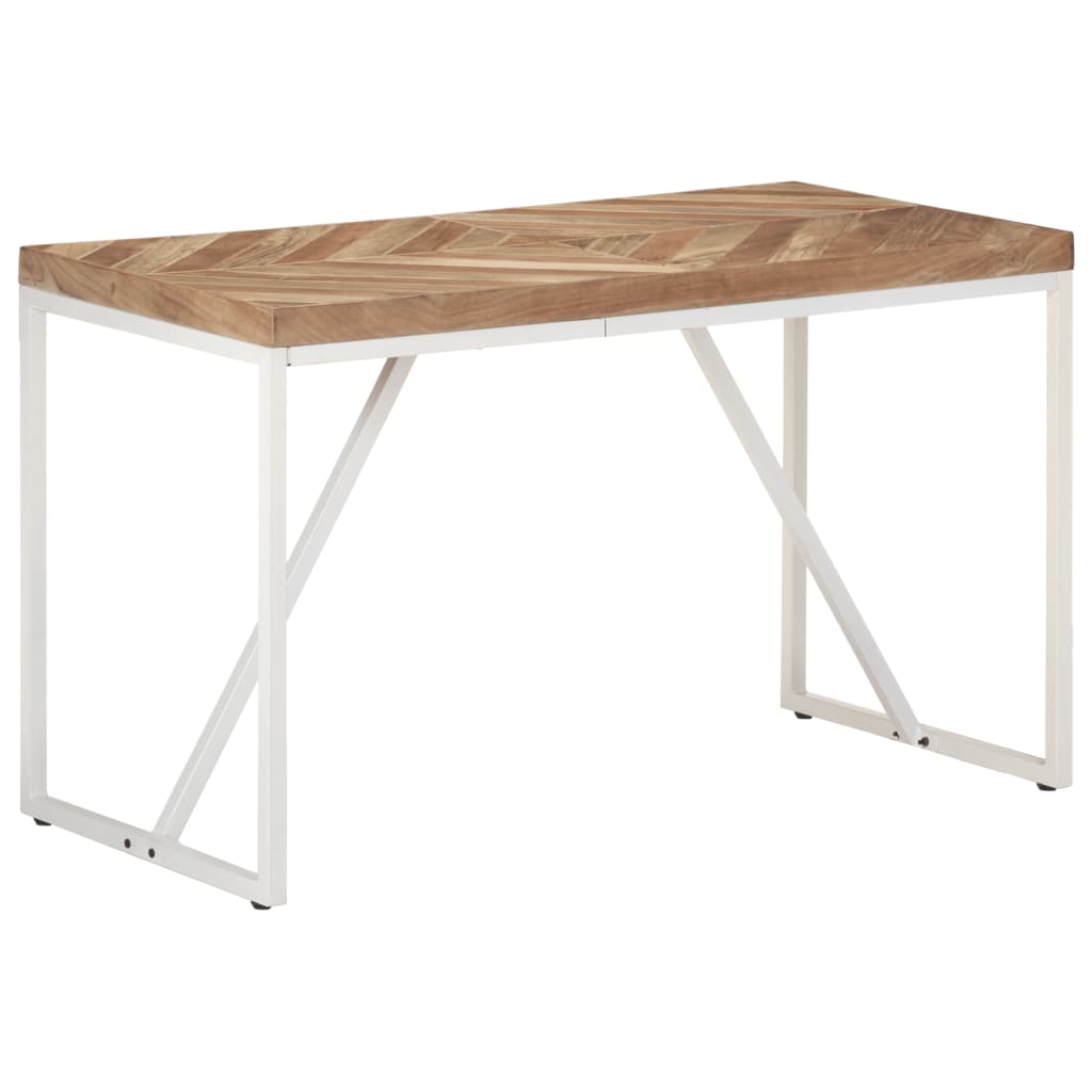 Table à manger 120x60x76 cm Bois massif d'acacia et de manguier - XIOS