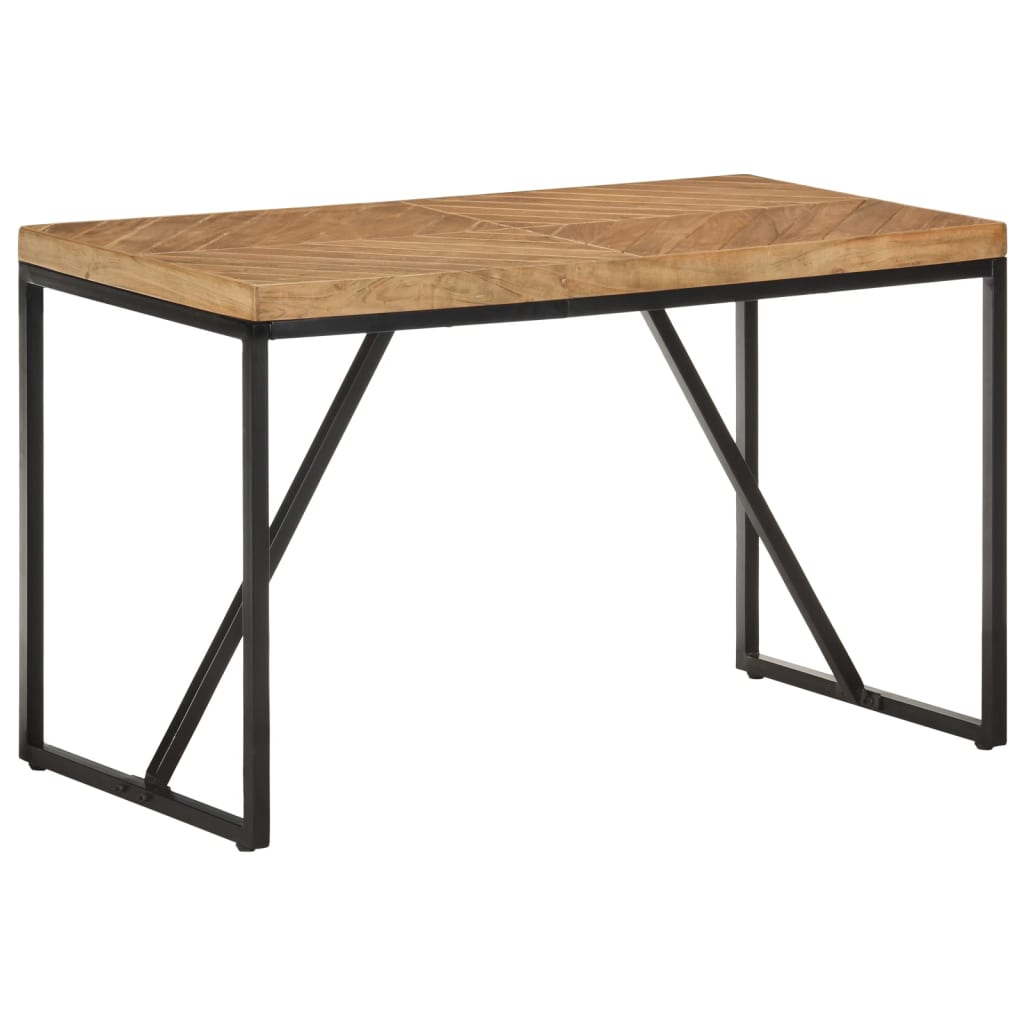 Table à manger 120x60x76 cm Bois massif d'acacia et de manguier - XIOS