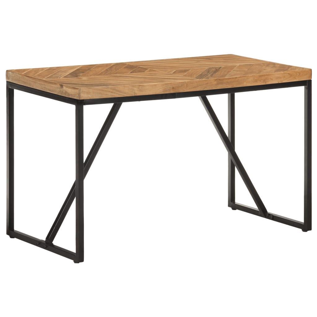 Table à manger 120x60x76 cm Bois massif d'acacia et de manguier - XIOS