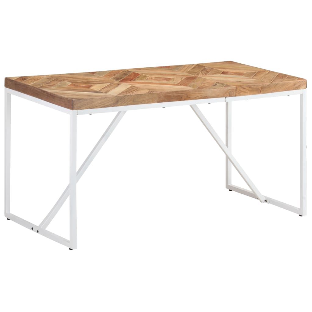 Table à manger 140x70x76 cm Bois massif d'acacia et de manguier - XIOS