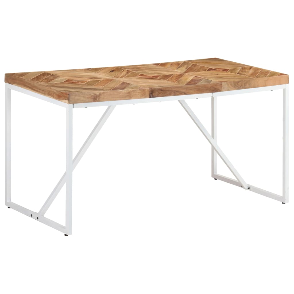 Table à manger 140x70x76 cm Bois massif d'acacia et de manguier - XIOS