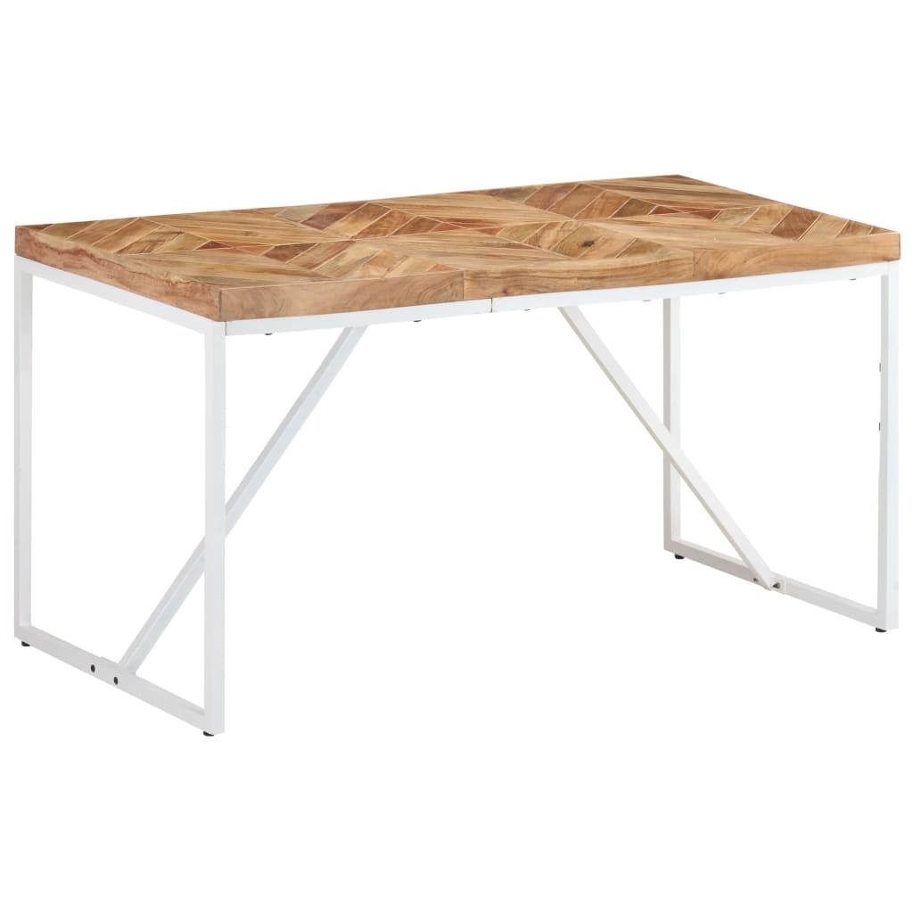 Table à manger 140x70x76 cm Bois massif d'acacia et de manguier - XIOS