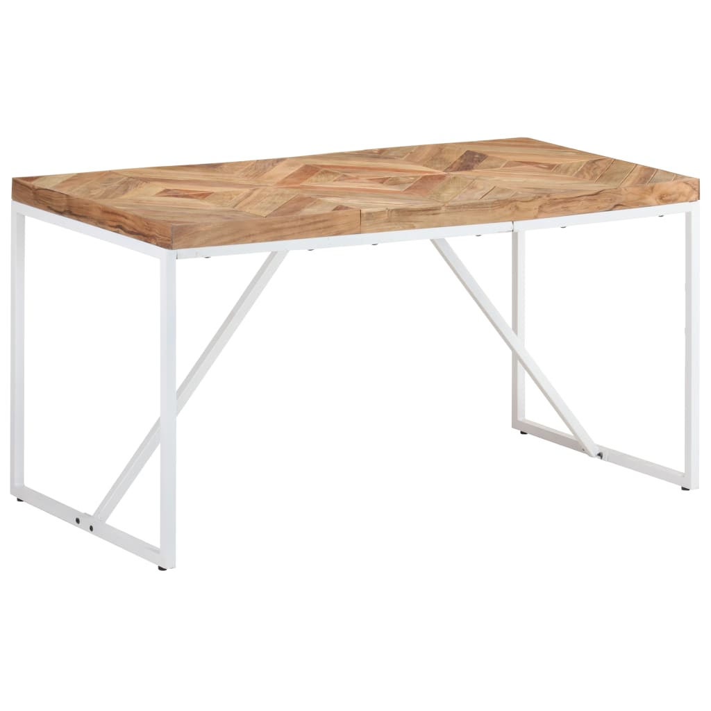 Table à manger 140x70x76 cm Bois massif d'acacia et de manguier - XIOS