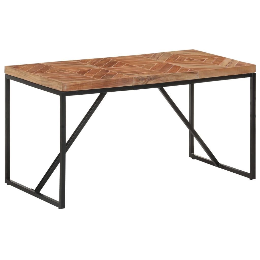 Table à dîner 140x70x76 cm Bois massif d'acacia et de manguier - XIOS