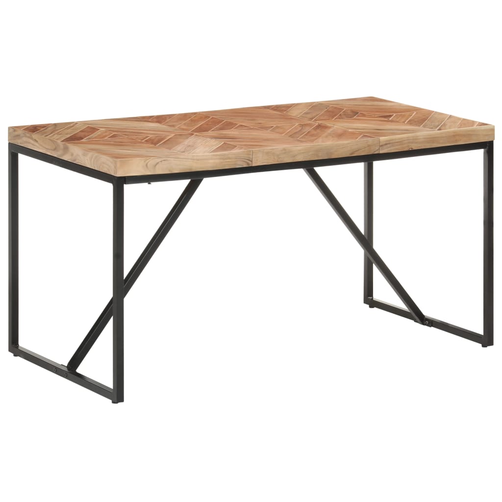 Table à dîner 140x70x76 cm Bois massif d'acacia et de manguier - XIOS