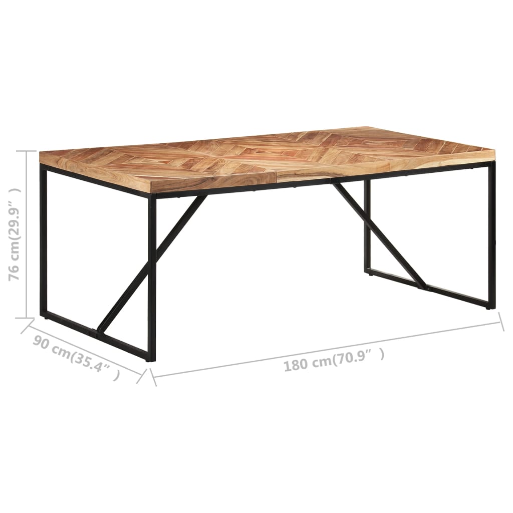 Table à dîner 180x90x76 cm Bois massif d'acacia et de manguier - XIOS