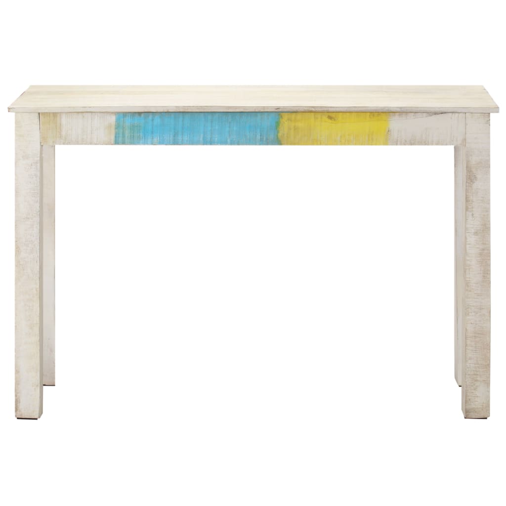 Table console Blanc 115x35x77 cm Bois de manguier brut - XIOS