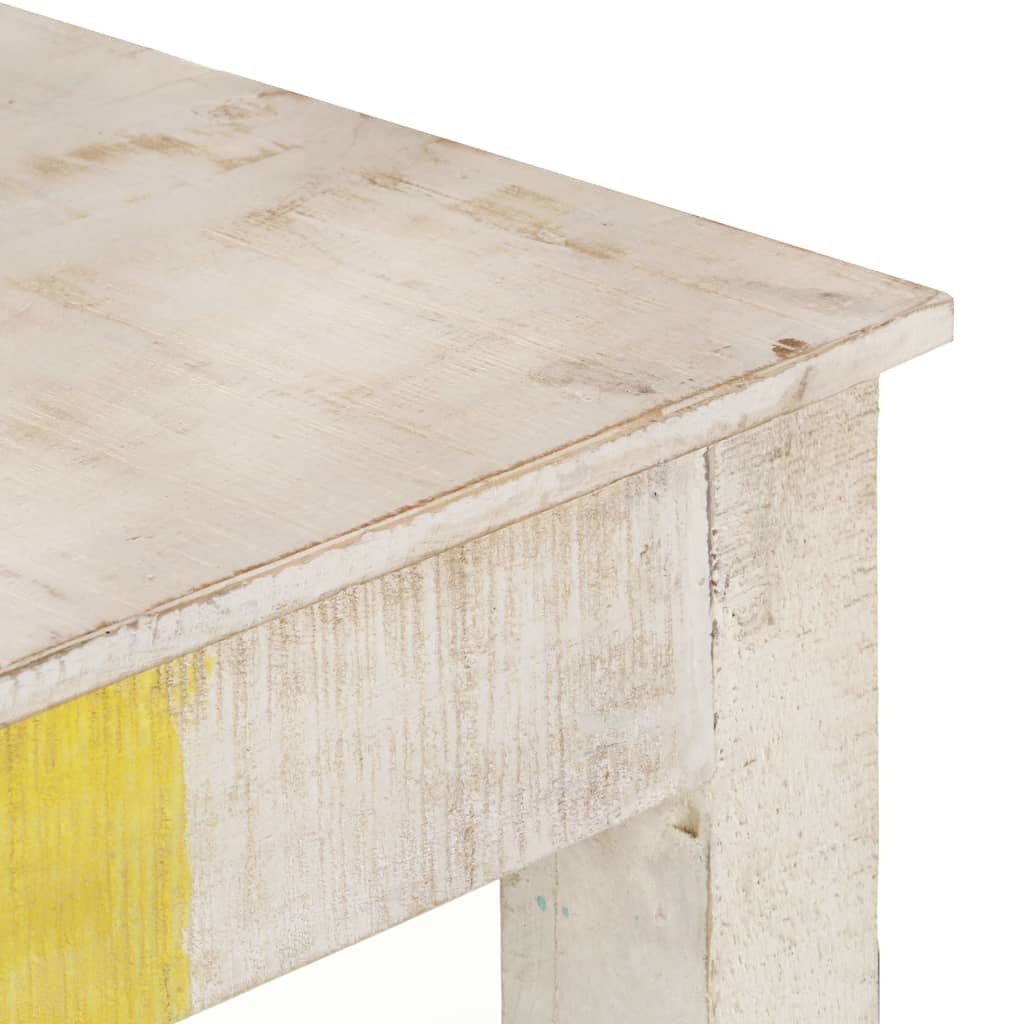 Table console Blanc 115x35x77 cm Bois de manguier brut - XIOS