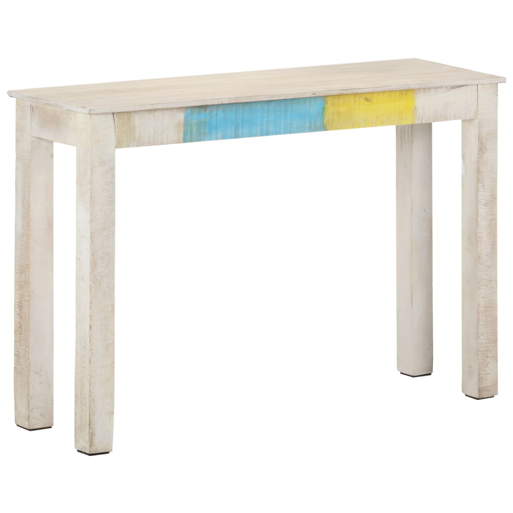 Table console Blanc 115x35x77 cm Bois de manguier brut - XIOS
