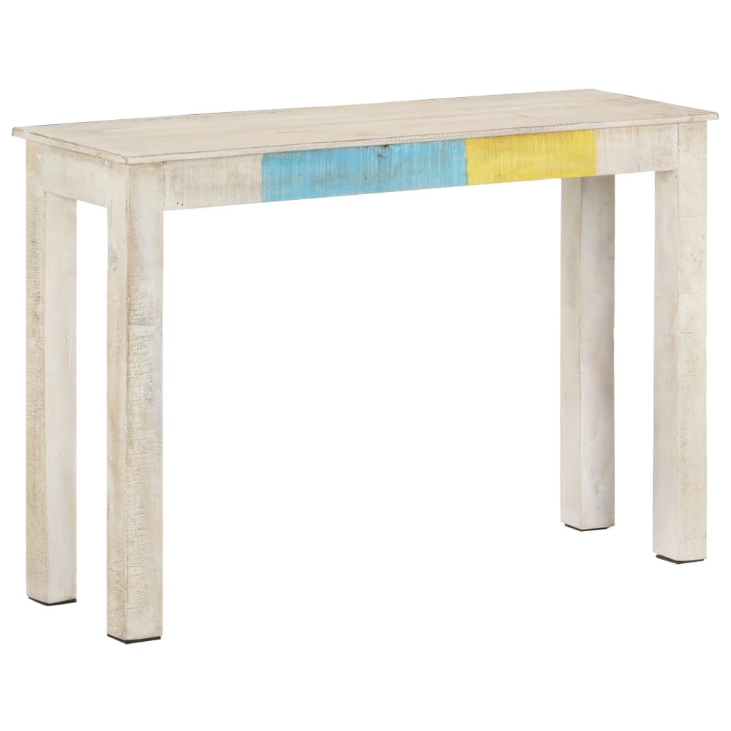 Table console Blanc 115x35x77 cm Bois de manguier brut - XIOS