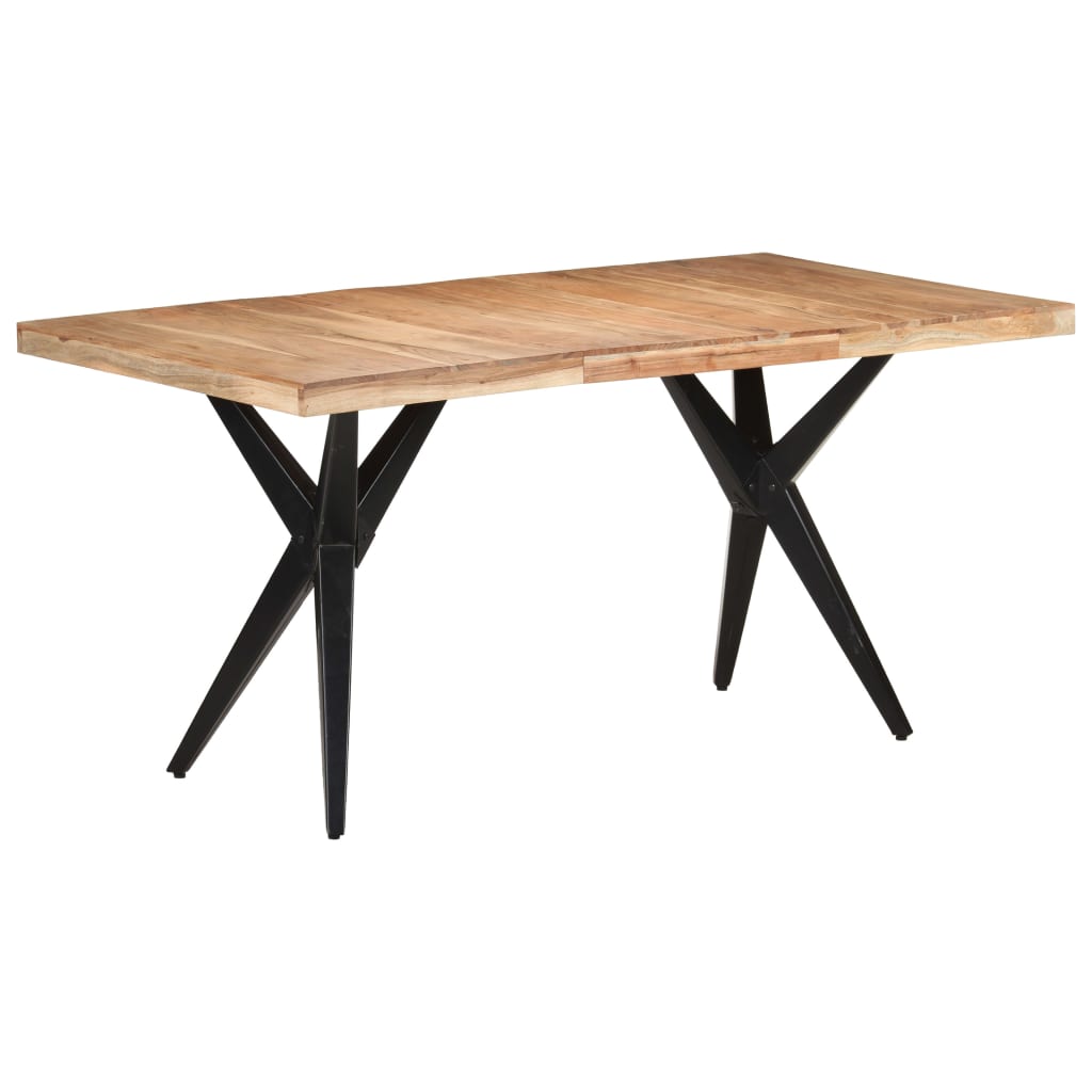 Table de salle à manger 160x80x76 cm Bois d'acacia solide - XIOS