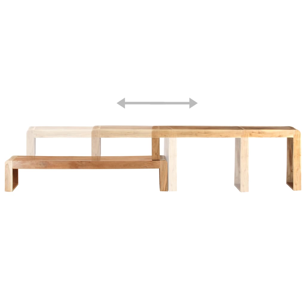 Meubles TV 2 pcs Bois d'acacia massif - XIOS