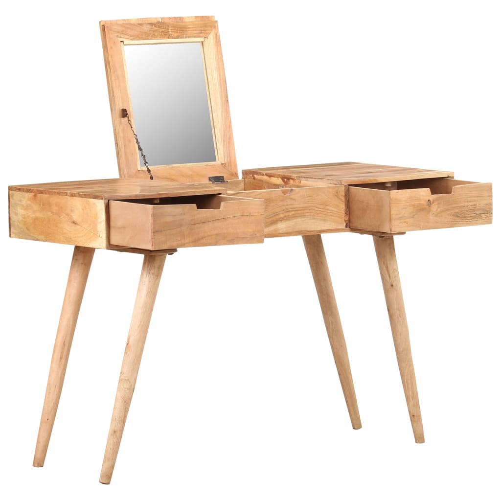 Coiffeuse avec miroir 112x45x76 cm Bois d'acacia massif - XIOS
