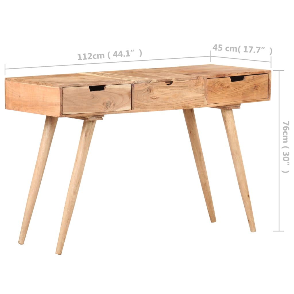 Coiffeuse avec miroir 112x45x76 cm Bois d'acacia massif - XIOS