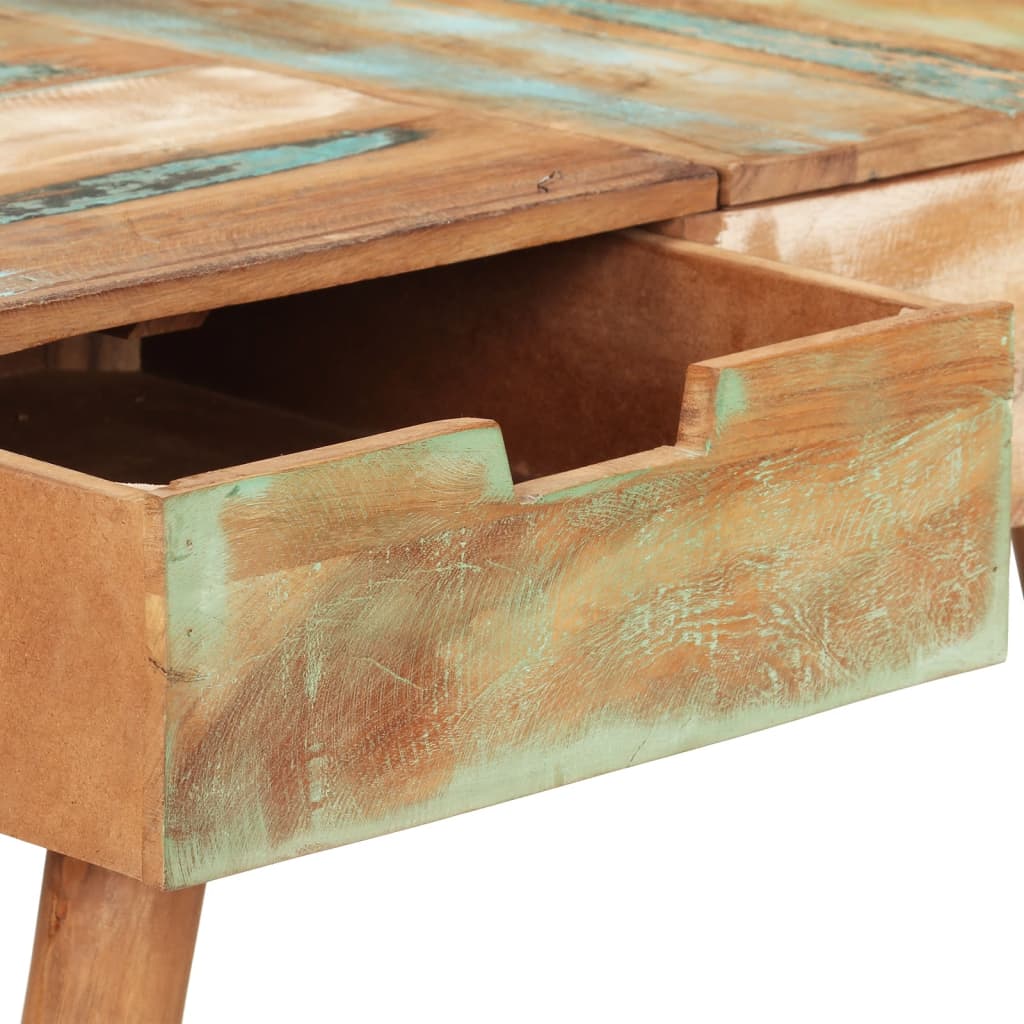 Coiffeuse avec miroir 112x45x76 cm Bois massif de récupération - XIOS