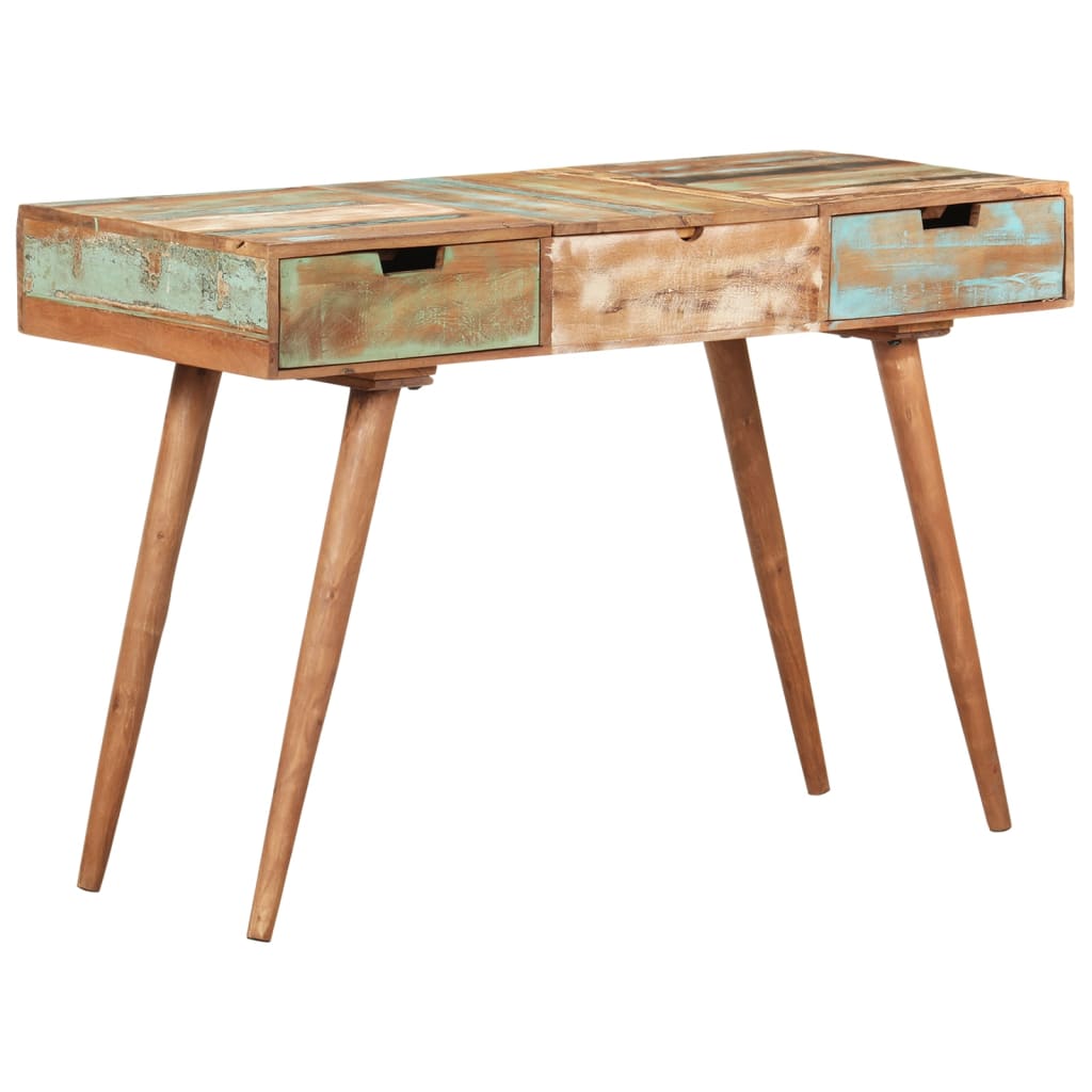 Coiffeuse avec miroir 112x45x76 cm Bois massif de récupération - XIOS